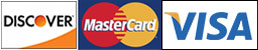 Discover, MasterCard, Visa